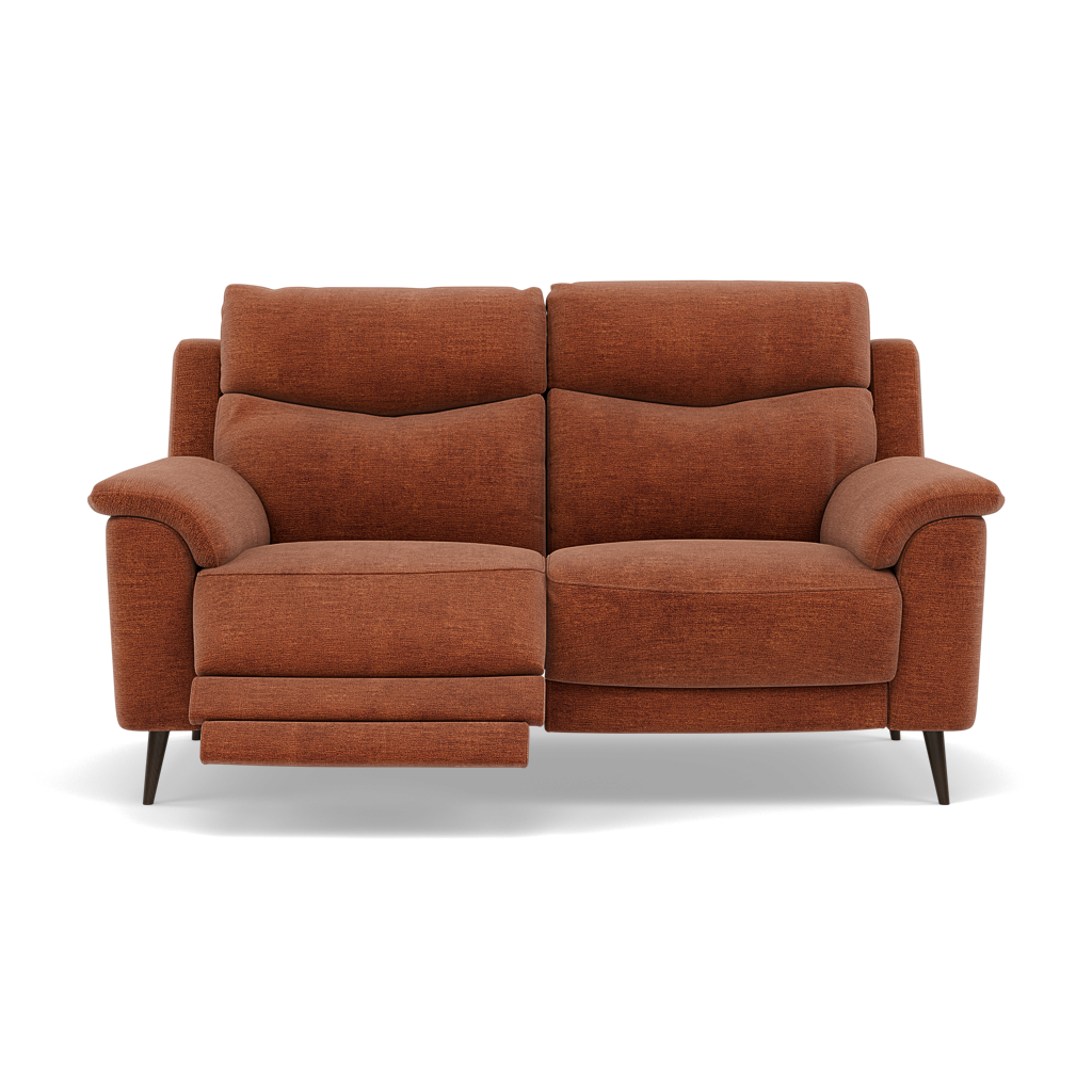 Revel 2 Seater Recliner Sofa - 2 Seater Sofa with 2 Power Recliners Fabric - Power Recliner with USB 2 Seater Sofas Sterling Home 21 FAB-NTS - 17 TERRACOTTA