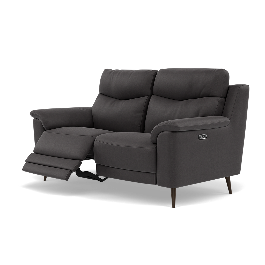 Revel 2 Seater Recliner Sofa - 2 Seater Sofa with 2 Power Recliners Fabric - Power Recliner with USB — SFA-PEY-08 GRAPHITE, gallery image 3