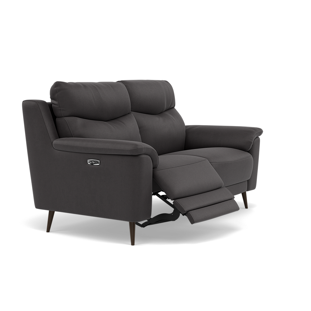 Revel 2 Seater Recliner Sofa - 2 Seater Sofa with 2 Power Recliners Fabric - Power Recliner with USB — SFA-PEY-08 GRAPHITE, gallery image 1