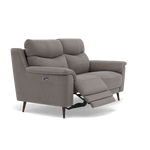 Revel 2 Seater Recliner Sofa - 2 Seater Sofa with 2 Power Recliners Fabric - Power Recliner with USB — SFA-PEY-09 DOVE, gallery image 1