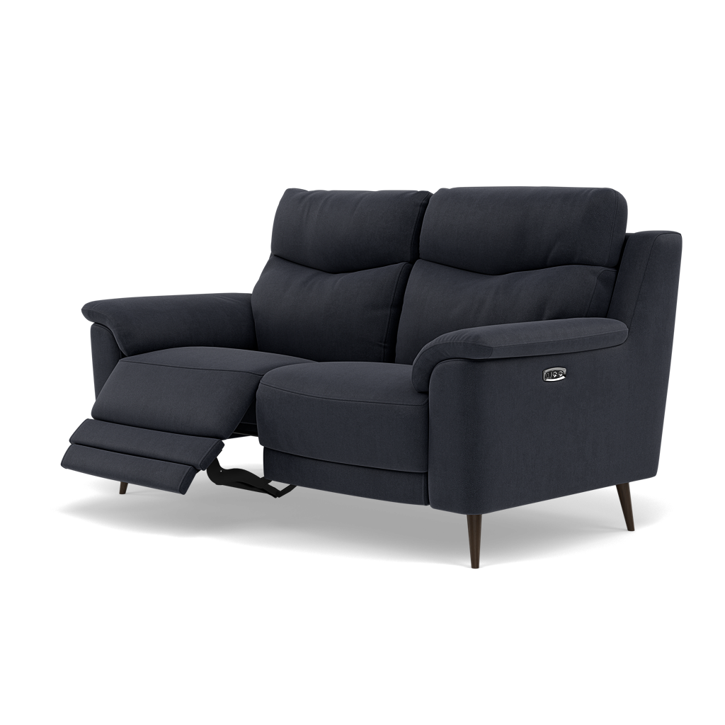 Revel 2 Seater Recliner Sofa - 2 Seater Sofa with 2 Power Recliners Fabric - Power Recliner with USB — SFA-PEY-10 CHARCOAL, gallery image 3