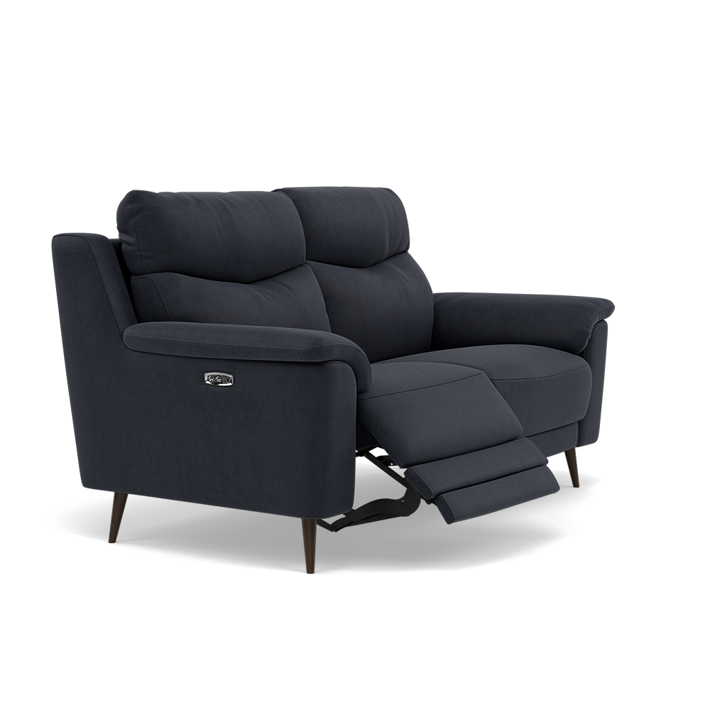 Revel 2 Seater Recliner Sofa - 2 Seater Sofa with 2 Power Recliners Fabric - Power Recliner with USB — SFA-PEY-10 CHARCOAL, gallery image 1
