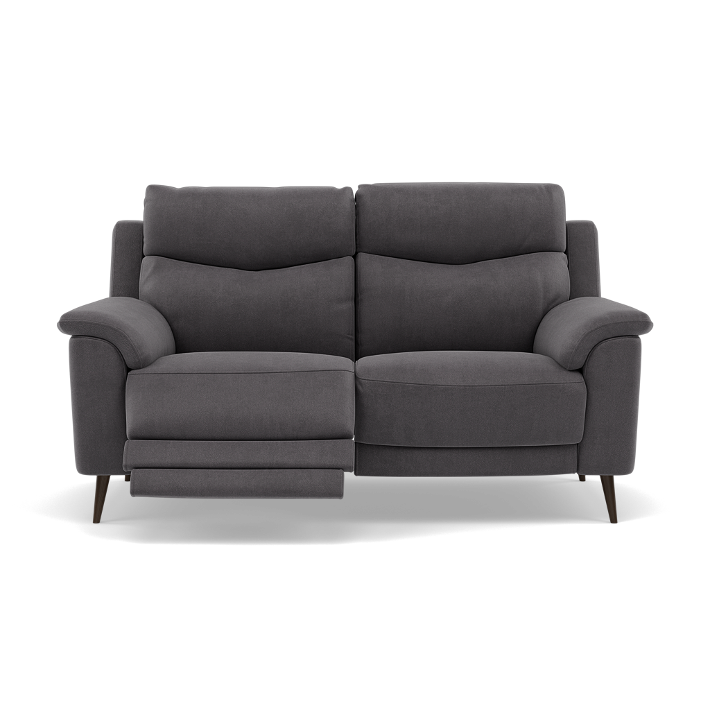 Revel 2 Seater Recliner Sofa - 2 Seater Sofa with 2 Power Recliners Fabric - Power Recliner with USB