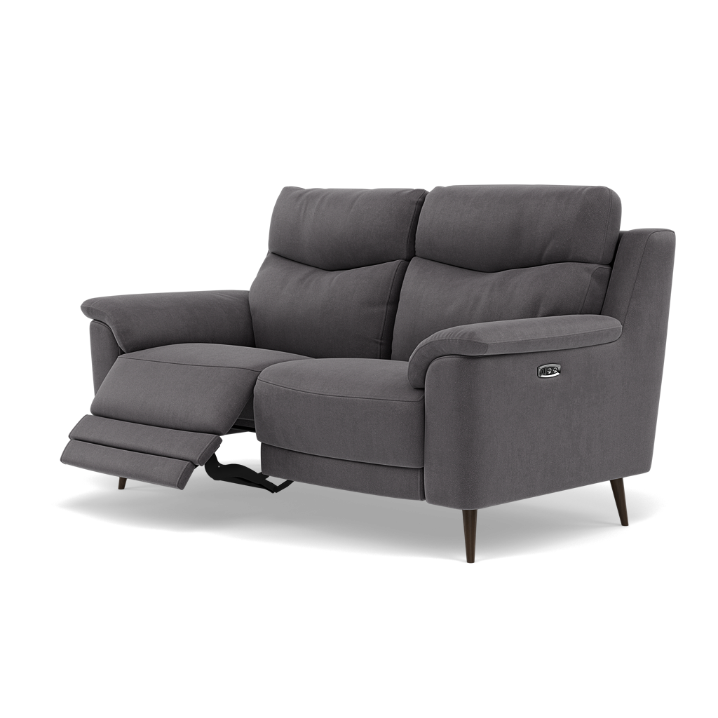 Revel 2 Seater Recliner Sofa - 2 Seater Sofa with 2 Power Recliners Fabric - Power Recliner with USB — SFA-PEY-12 ELEPHANT, gallery image 3