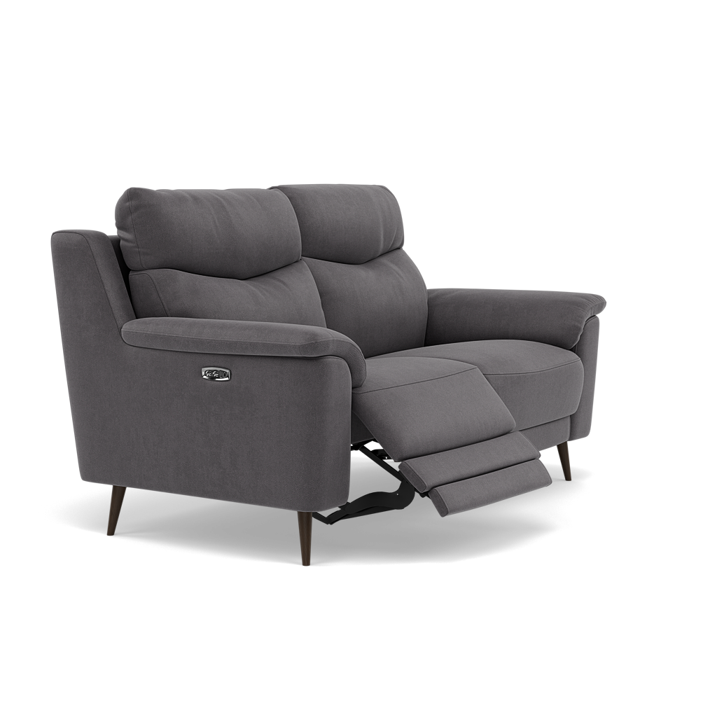 Revel 2 Seater Recliner Sofa - 2 Seater Sofa with 2 Power Recliners Fabric - Power Recliner with USB — SFA-PEY-12 ELEPHANT, gallery image 1