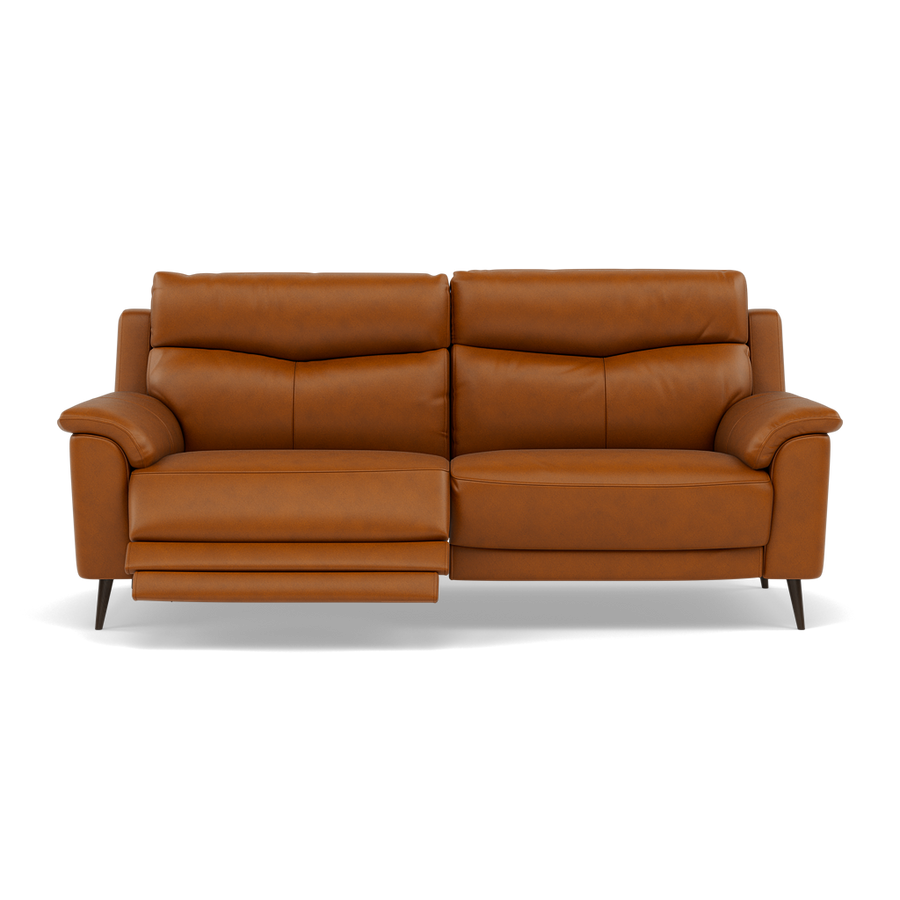Revel 3 Seater Recliner Sofa - 2.5 Seater Sofa with 2 Power Recliners Cat 30F Sterling Home 1 SK-598D CARAMEL