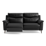 Revel Small 3 Seater Recliner Sofa - 2.5 Seater Sofa with 2 Power Recliners (Compact) Cat 20S - Power Recliner with USB 3 Seater Sofas Sterling Home 17 BXS-023C BLACK