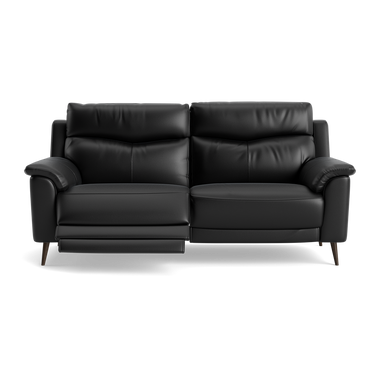 Revel Small 3 Seater Recliner Sofa - 2.5 Seater Sofa with 2 Power Recliners (Compact) Cat 20S - Power Recliner with USB 3 Seater Sofas Sterling Home 17 BXS-023C BLACK