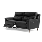 Revel Small 3 Seater Recliner Sofa - 2.5 Seater Sofa with 2 Power Recliners (Compact) Cat 20S - Power Recliner with USB — BXS-023C BLACK, gallery image 3