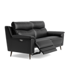 Revel Small 3 Seater Recliner Sofa - 2.5 Seater Sofa with 2 Power Recliners (Compact) Cat 20S - Power Recliner with USB — BXS-023C BLACK, gallery image 1