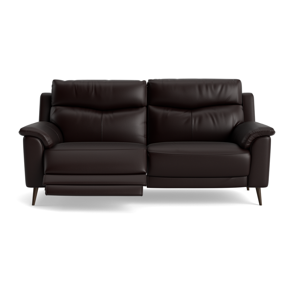 Revel Small 3 Seater Recliner Sofa - 2.5 Seater Sofa with 2 Power Recliners (Compact) Cat 20S - Power Recliner with USB 3 Seater Sofas Sterling Home 19 BXS-037C WALNUT