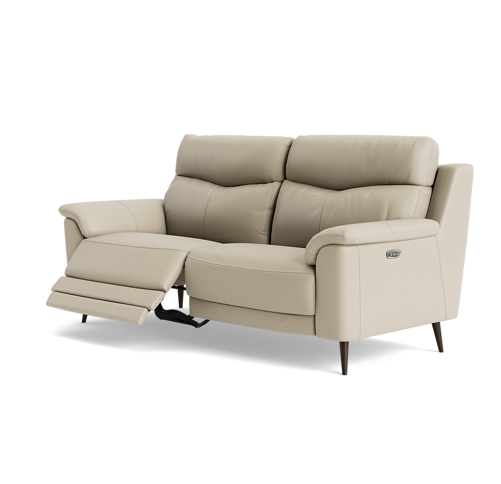 Revel Small 3 Seater Recliner Sofa - 2.5 Seater Sofa with 2 Power Recliners (Compact) Cat 20S - Power Recliner with USB — BXS-041E SILVER GREY, gallery image 3