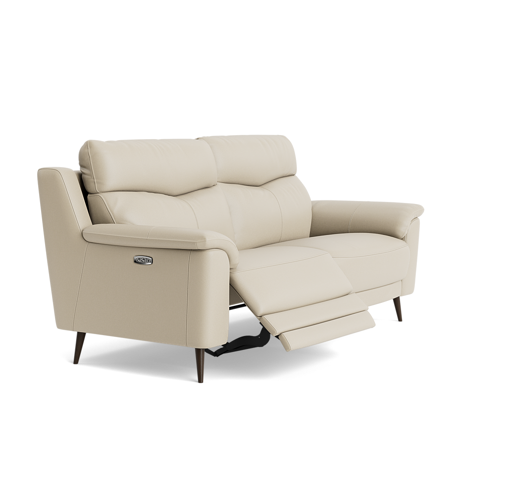 Revel Small 3 Seater Recliner Sofa - 2.5 Seater Sofa with 2 Power Recliners (Compact) Cat 20S - Power Recliner with USB — BXS-041E SILVER GREY, gallery image 1