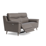 Revel Small 3 Seater Recliner Sofa - 2.5 Seater Sofa with 2 Power Recliners (Compact) Cat 20S - Power Recliner with USB — BXS-042E ELEPHANT, gallery image 1