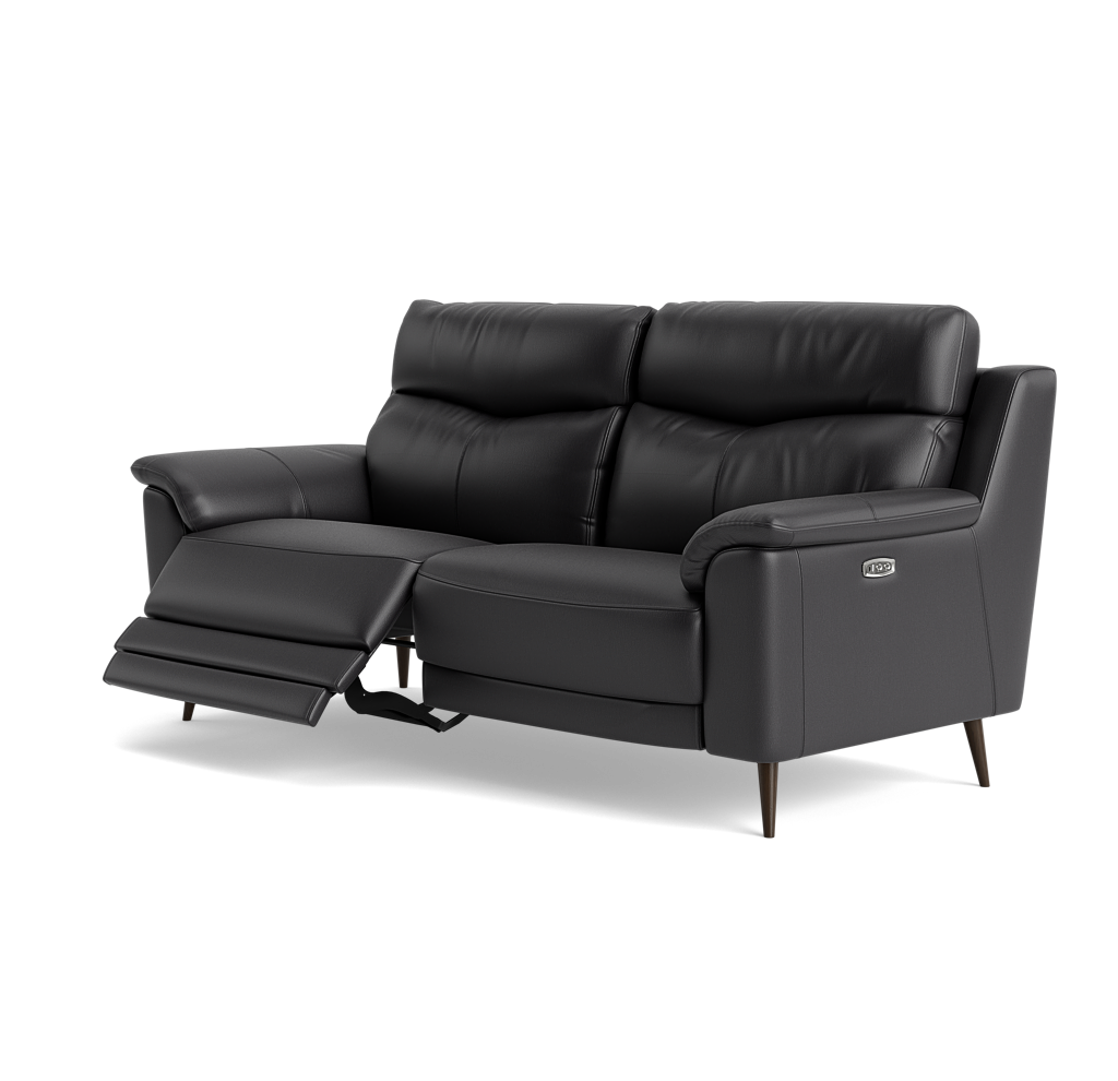 Revel Small 3 Seater Recliner Sofa - 2.5 Seater Sofa with 2 Power Recliners (Compact) Cat 20S - Power Recliner with USB — BXS-058E SHALE, gallery image 3