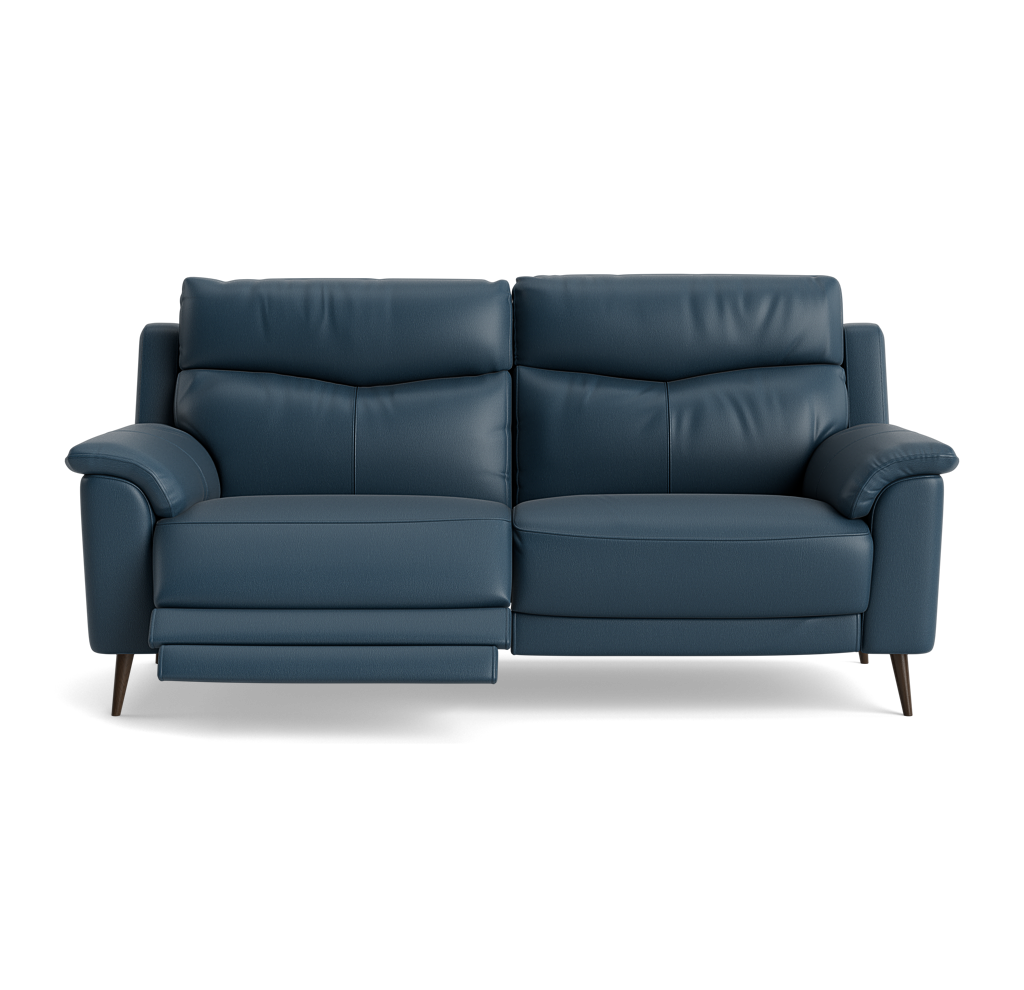 Revel Small 3 Seater Recliner Sofa - 2.5 Seater Sofa with 2 Power Recliners (Compact) Cat 20S - Power Recliner with USB 3 Seater Sofas Sterling Home 20 BXS-313E OCEAN BLUE
