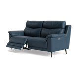 Revel Small 3 Seater Recliner Sofa - 2.5 Seater Sofa with 2 Power Recliners (Compact) Cat 20S - Power Recliner with USB — BXS-313E OCEAN BLUE, gallery image 3
