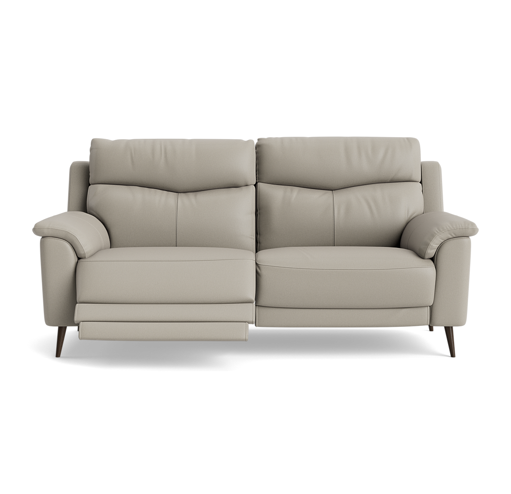 Revel Small 3 Seater Recliner Sofa - 2.5 Seater Sofa with 2 Power Recliners (Compact) Cat 20S - Power Recliner with USB 3 Seater Sofas Sterling Home 15 BXS-946B FEATHER GREY