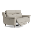 Revel Small 3 Seater Recliner Sofa - 2.5 Seater Sofa with 2 Power Recliners (Compact) Cat 20S - Power Recliner with USB — BXS-946B FEATHER GREY, gallery image 1