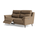 Revel Small 3 Seater Recliner Sofa - 2.5 Seater Sofa with 2 Power Recliners (Compact) Cat 20S - Power Recliner with USB — NWS-513E PINE BARK, gallery image 3