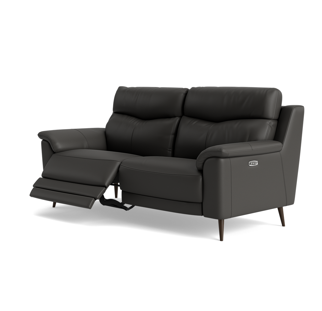 Revel Small 3 Seater Recliner Sofa - 2.5 Seater Sofa with 2 Power Recliners (Compact) Cat 20S - Power Recliner with USB — NWS-517E SHALE GREY, gallery image 3