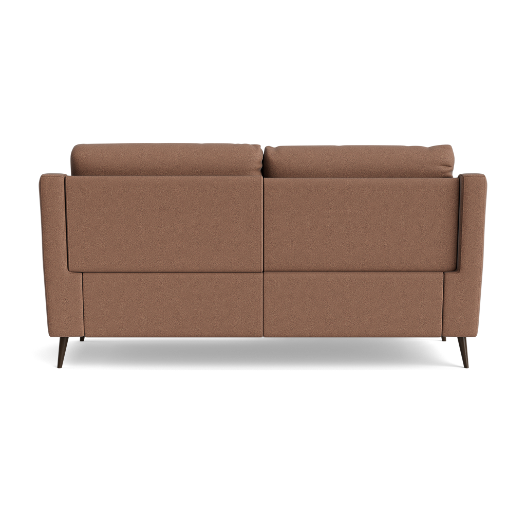 Revel Small 3 Seater Recliner Sofa - 2.5 Seater Sofa with 2 Power Recliners (Compact) Fabric - Power Recliner with USB — BFA-BLJ-04 TOBACCO, gallery image 2