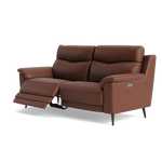 Revel Small 3 Seater Recliner Sofa - 2.5 Seater Sofa with 2 Power Recliners (Compact) Fabric - Power Recliner with USB — BFA-BLJ-05 HAZELNUT, gallery image 3
