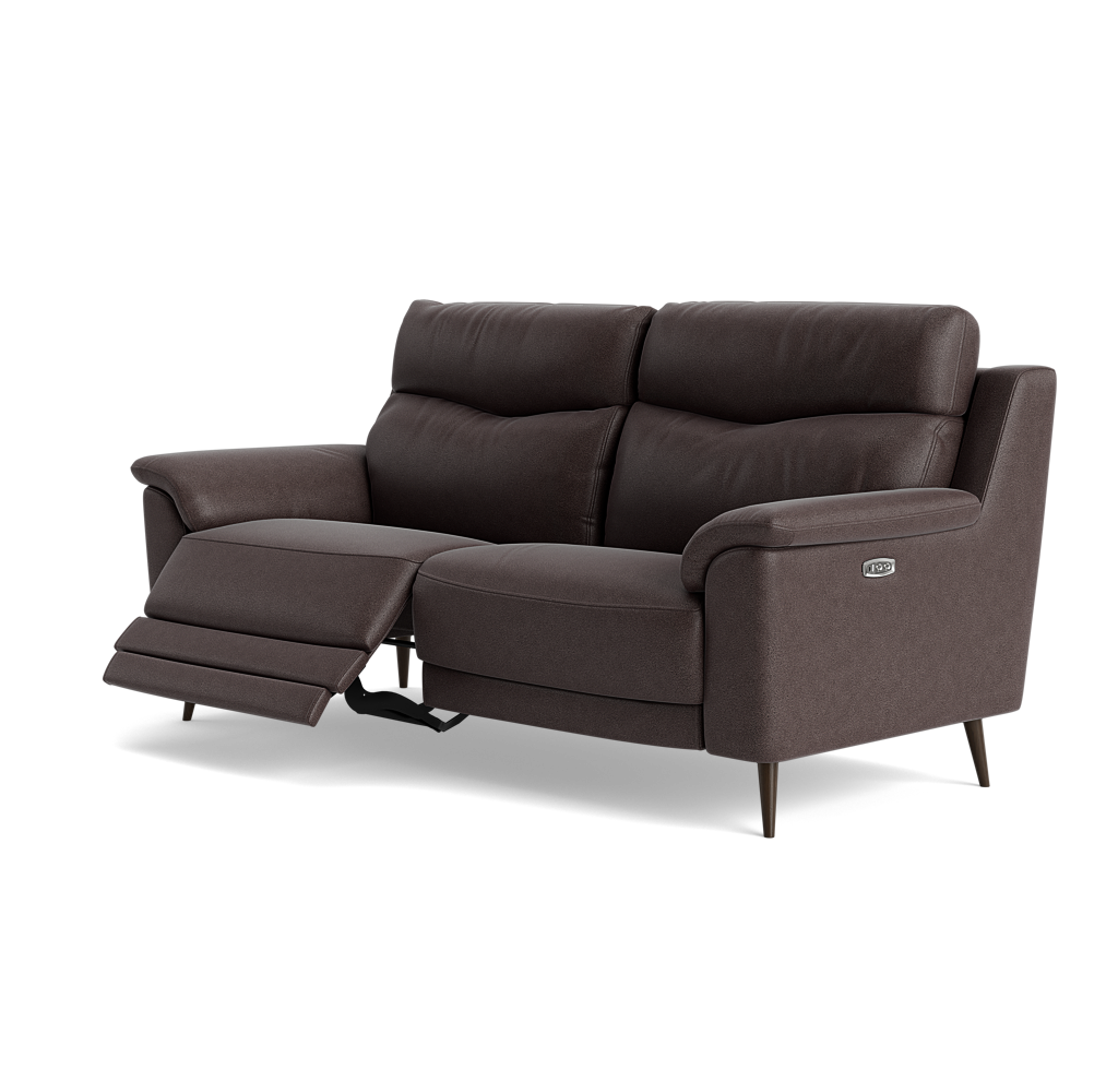 Revel Small 3 Seater Recliner Sofa - 2.5 Seater Sofa with 2 Power Recliners (Compact) Fabric - Power Recliner with USB — BFA-BLJ-088 CHARCOAL GREY, gallery image 3