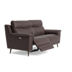 Revel Small 3 Seater Recliner Sofa - 2.5 Seater Sofa with 2 Power Recliners (Compact) Fabric - Power Recliner with USB — BFA-BLJ-088 CHARCOAL GREY, gallery image 1