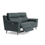 Revel Small 3 Seater Recliner Sofa - 2.5 Seater Sofa with 2 Power Recliners (Compact) Fabric - Power Recliner with USB — BFA-BLJ-2047 LAKE GREEN, gallery image 1