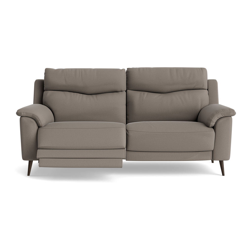 Revel Small 3 Seater Recliner Sofa - 2.5 Seater Sofa with 2 Power Recliners (Compact) Fabric - Power Recliner with USB 3 Seater Sofas Sterling Home 6 BFA-MAD-03 DARK GREY