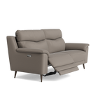 Revel Small 3 Seater Recliner Sofa - 2.5 Seater Sofa with 2 Power Recliners (Compact) Fabric - Power Recliner with USB — BFA-MAD-03 DARK GREY, gallery image 1
