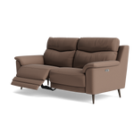 Revel Small 3 Seater Recliner Sofa - 2.5 Seater Sofa with 2 Power Recliners (Compact) Fabric - Power Recliner with USB — BFA-MAD-05 DARK TAUPE, gallery image 3