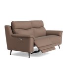 Revel Small 3 Seater Recliner Sofa - 2.5 Seater Sofa with 2 Power Recliners (Compact) Fabric - Power Recliner with USB — BFA-MAD-05 DARK TAUPE, gallery image 1