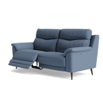Revel Small 3 Seater Recliner Sofa - 2.5 Seater Sofa with 2 Power Recliners (Compact) Fabric - Power Recliner with USB — BFA-MAD-08 PACIFIC BLUE, gallery image 3