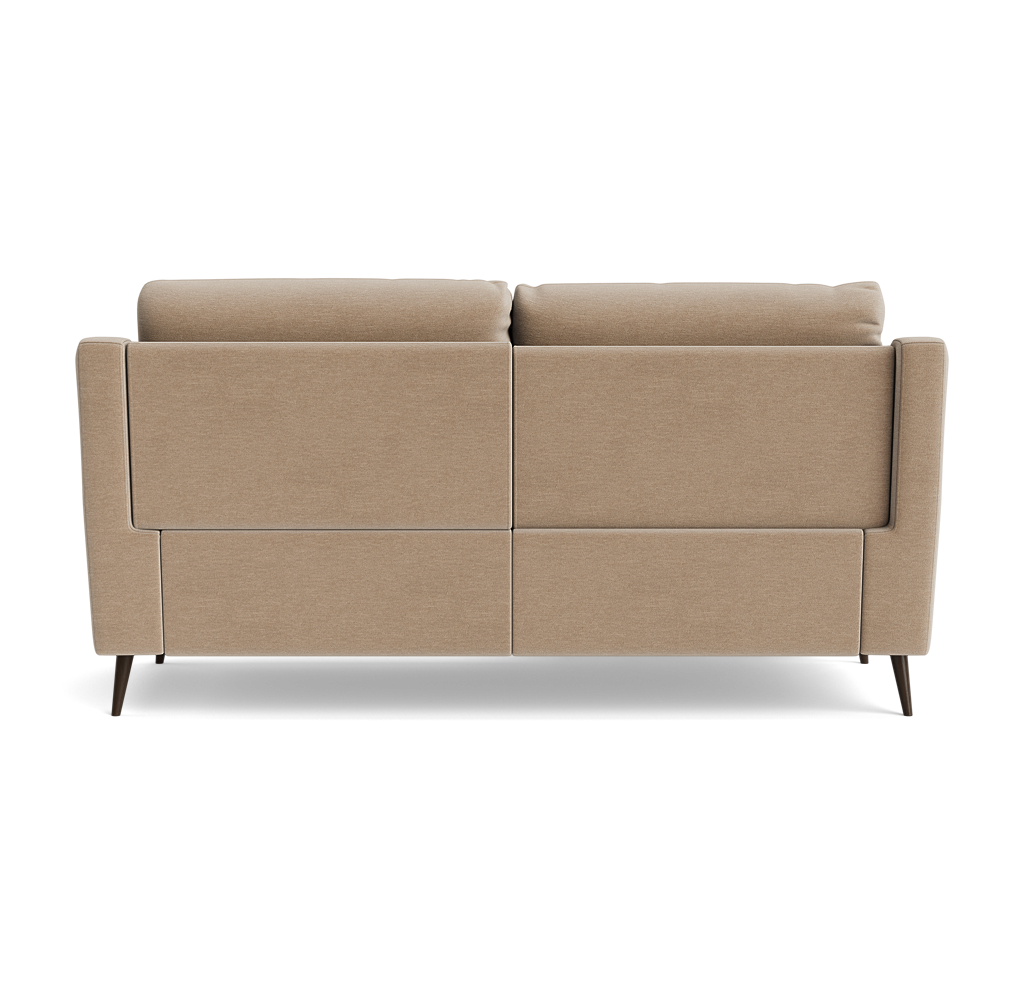 Revel Small 3 Seater Recliner Sofa - 2.5 Seater Sofa with 2 Power Recliners (Compact) Fabric - Power Recliner with USB — FAB-CAN-170 MUSHROOM, gallery image 2