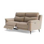 Revel Small 3 Seater Recliner Sofa - 2.5 Seater Sofa with 2 Power Recliners (Compact) Fabric - Power Recliner with USB — FAB-CAN-170 MUSHROOM, gallery image 3