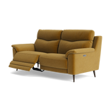 Revel Small 3 Seater Recliner Sofa - 2.5 Seater Sofa with 2 Power Recliners (Compact) Fabric - Power Recliner with USB — FAB-CAN-273 FENNELSEED, gallery image 3