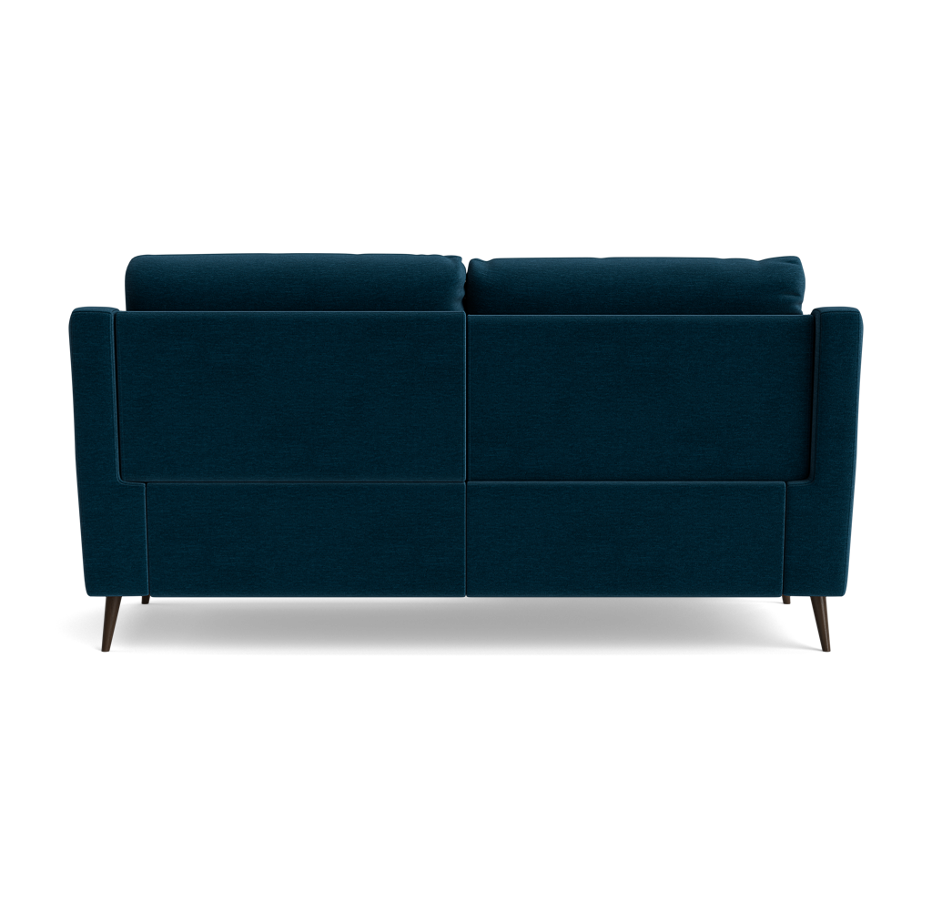 Revel Small 3 Seater Recliner Sofa - 2.5 Seater Sofa with 2 Power Recliners (Compact) Fabric - Power Recliner with USB — FAB-CAN-330 STEEL BLUE, gallery image 2