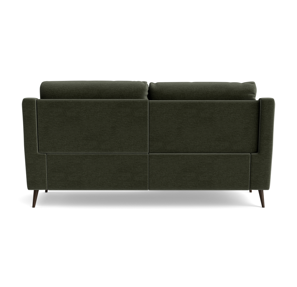 Revel Small 3 Seater Recliner Sofa - 2.5 Seater Sofa with 2 Power Recliners (Compact) Fabric - Power Recliner with USB — FAB-CAN-352 FORREST GREEN, gallery image 2