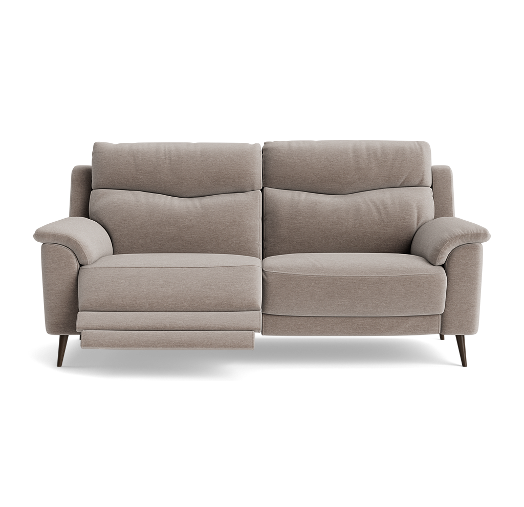 Revel Small 3 Seater Recliner Sofa - 2.5 Seater Sofa with 2 Power Recliners (Compact) Fabric - Power Recliner with USB 3 Seater Sofas Sterling Home 12 FAB-CAN-452 GREY MIST