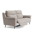 Revel Small 3 Seater Recliner Sofa - 2.5 Seater Sofa with 2 Power Recliners (Compact) Fabric - Power Recliner with USB — FAB-CAN-452 GREY MIST, gallery image 1