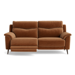 Revel Small 3 Seater Recliner Sofa - 2.5 Seater Sofa with 2 Power Recliners (Compact) Fabric - Power Recliner with USB 3 Seater Sofas Sterling Home 13 FAB-CAN-500 CARAMEL