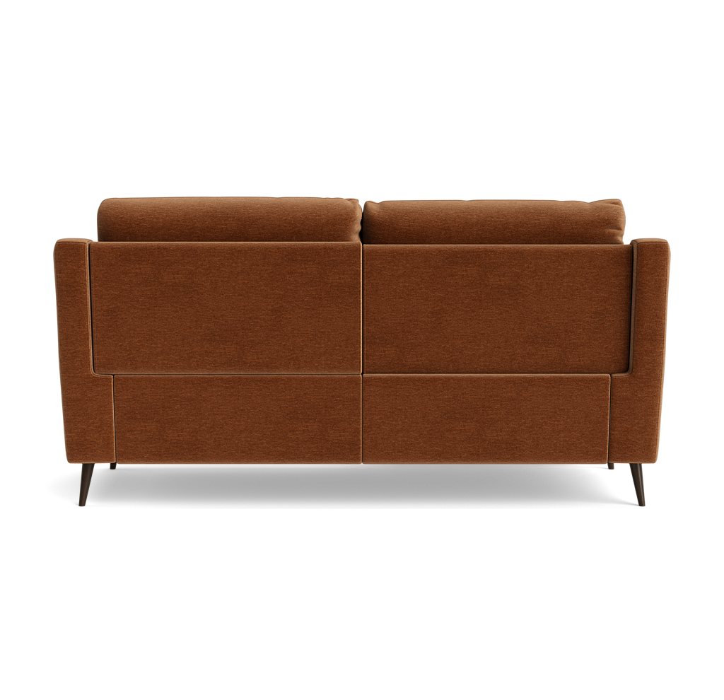 Revel Small 3 Seater Recliner Sofa - 2.5 Seater Sofa with 2 Power Recliners (Compact) Fabric - Power Recliner with USB — FAB-CAN-500 CARAMEL, gallery image 2