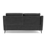 Revel Small 3 Seater Recliner Sofa - 2.5 Seater Sofa with 2 Power Recliners (Compact) Fabric - Power Recliner with USB — FAB-MEG-20  PEWTER, gallery image 2