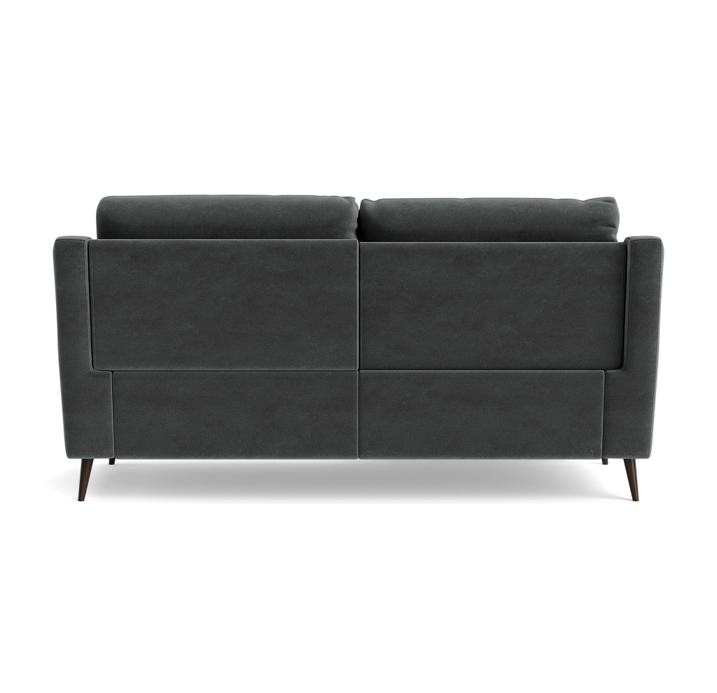 Revel Small 3 Seater Recliner Sofa - 2.5 Seater Sofa with 2 Power Recliners (Compact) Fabric - Power Recliner with USB — FAB-MEG-20  PEWTER, gallery image 2