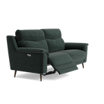 Revel Small 3 Seater Recliner Sofa - 2.5 Seater Sofa with 2 Power Recliners (Compact) Fabric - Power Recliner with USB — FAB-MEG-21  CHARCOAL GREY, gallery image 1