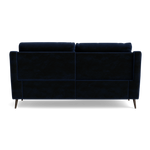 Revel Small 3 Seater Recliner Sofa - 2.5 Seater Sofa with 2 Power Recliners (Compact) Fabric - Power Recliner with USB — FAB-MEG-28  NAVY, gallery image 2