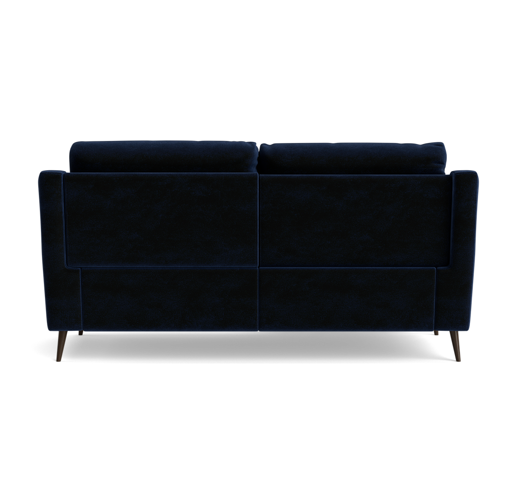 Revel Small 3 Seater Recliner Sofa - 2.5 Seater Sofa with 2 Power Recliners (Compact) Fabric - Power Recliner with USB — FAB-MEG-28  NAVY, gallery image 2
