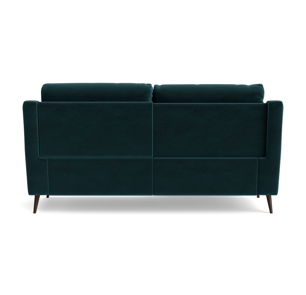 Revel Small 3 Seater Recliner Sofa - 2.5 Seater Sofa with 2 Power Recliners (Compact) Fabric - Power Recliner with USB — FAB-MEG-36  LAKE GREEN, gallery image 2